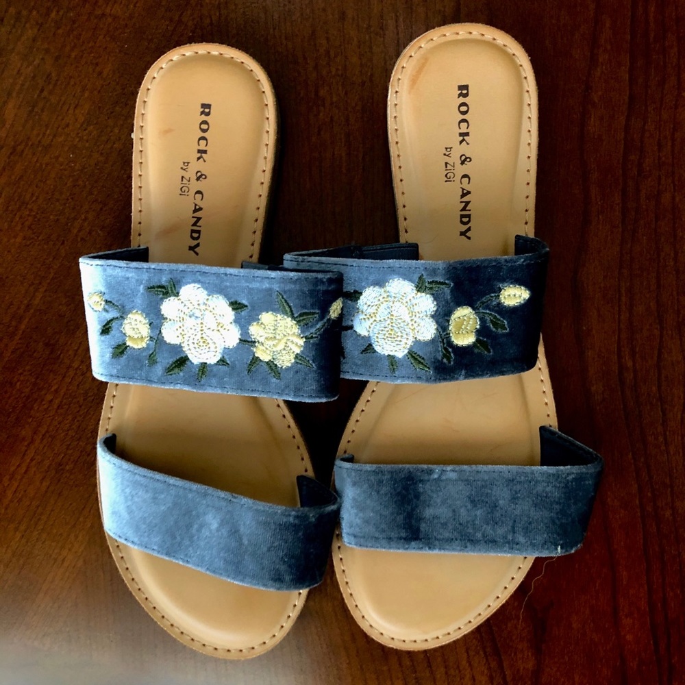 Rock and Candy size 8 embroidered sandals